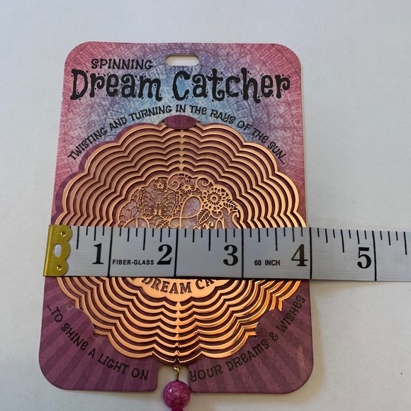 Barbara Metal Spinning Dream Catcher Pink Bead Detail History & Heraldry Ltd - Picture 9 of 9